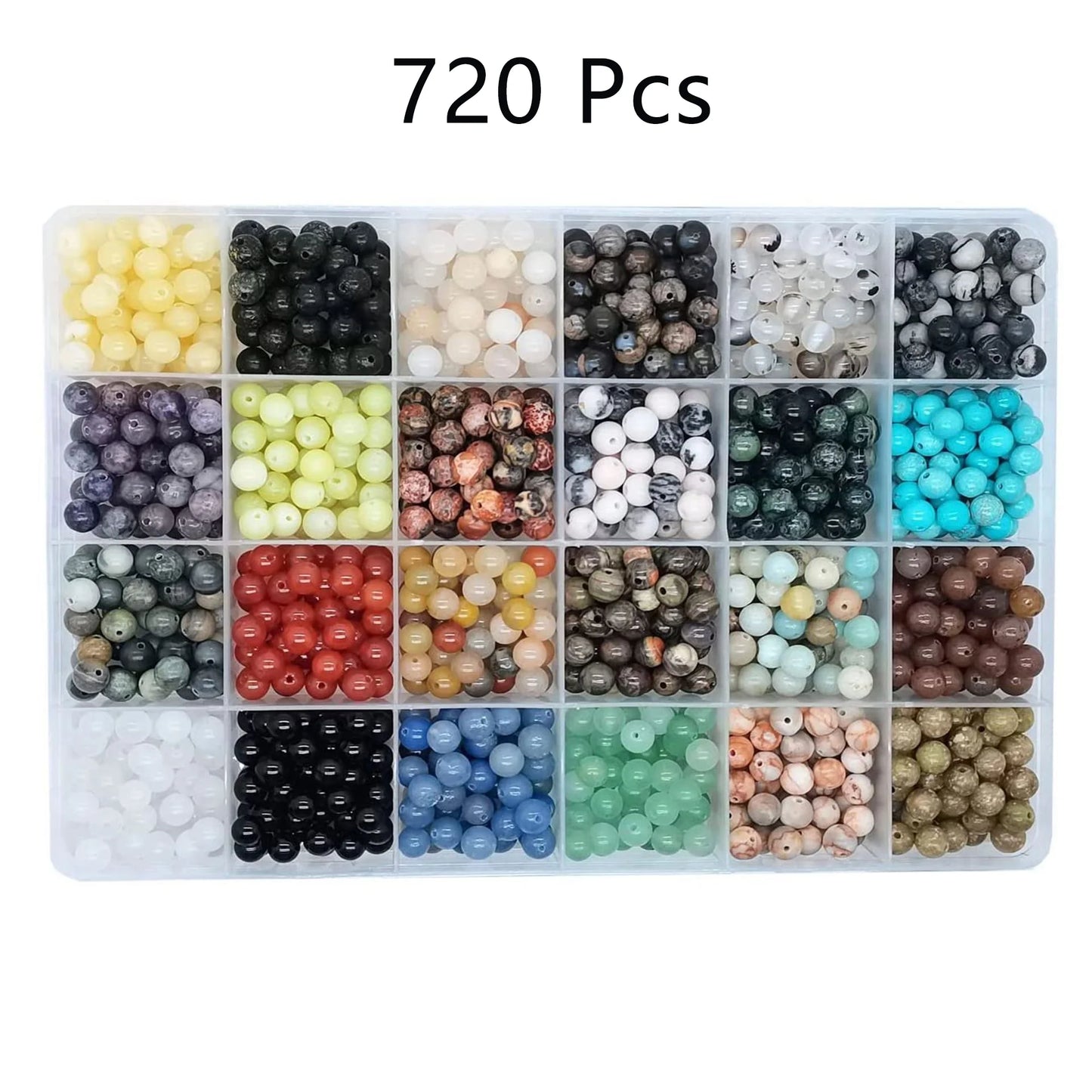 720pcs Natural Stone 6mm Beads w\Box