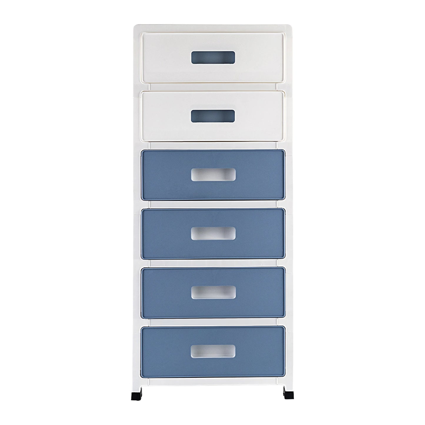 Plastic 6 Drawer Organizer w/Rollers