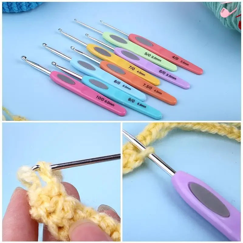 Colorful Aluminum Crochet Hooks Needles Set