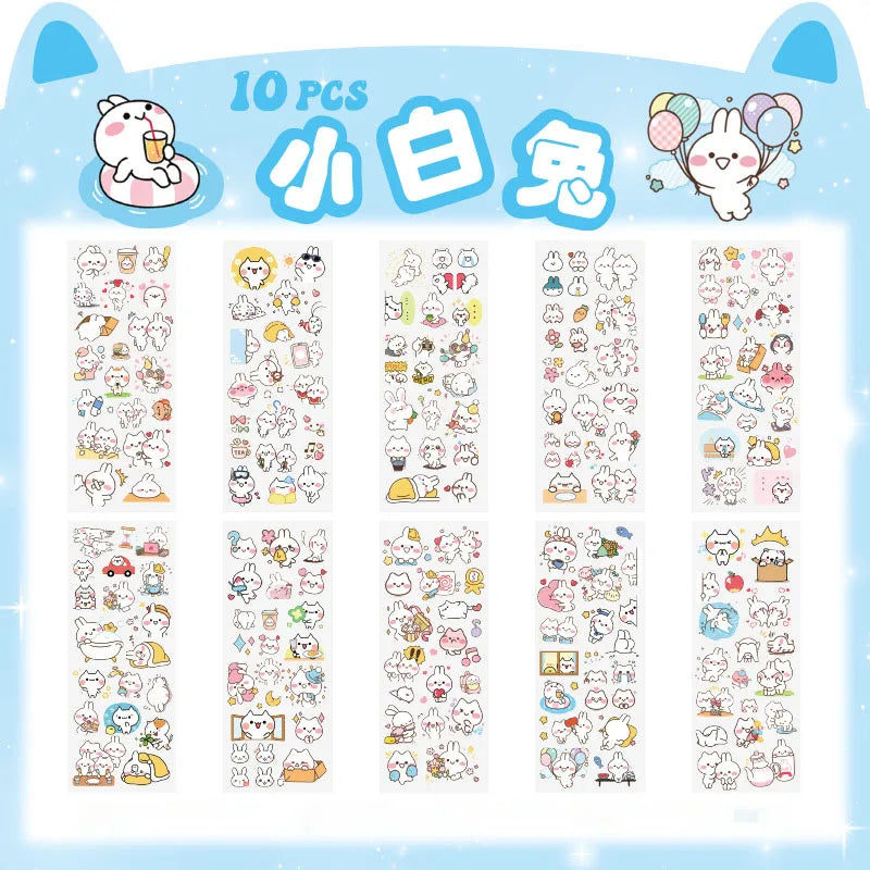 10pcs/Pack Cartoon Patterns Decorative Stickers