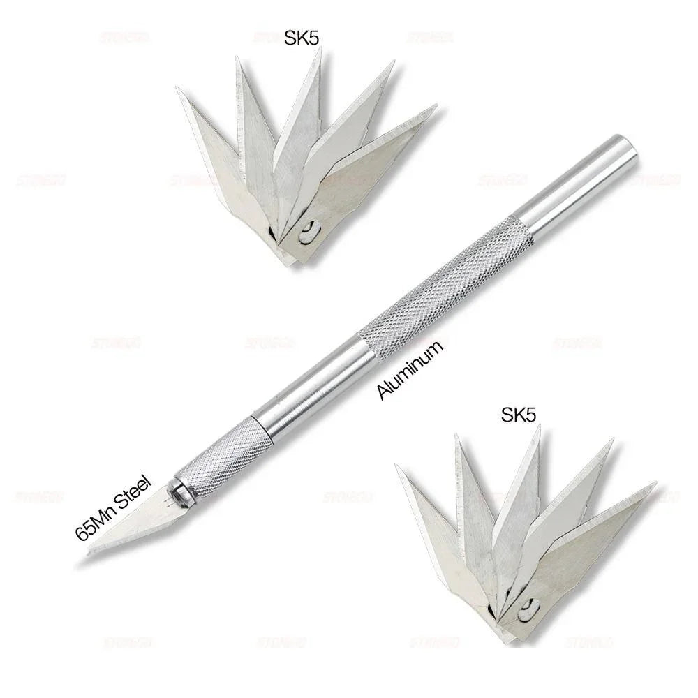 STONEGO Paper Cutter Pen Knife Scalpel Steel Blades