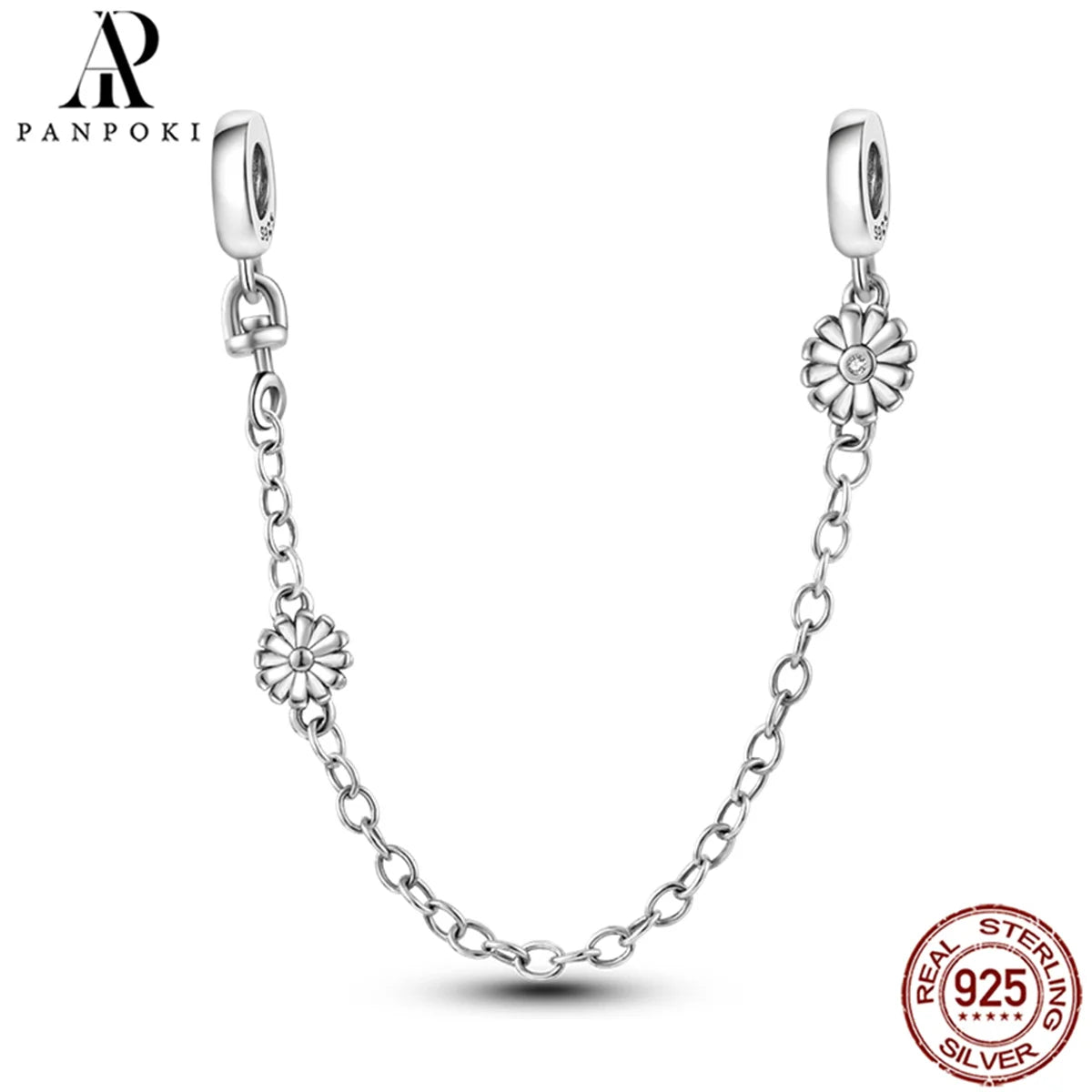 925 Sterling Safety Chain  Fit Pandora Bracelets