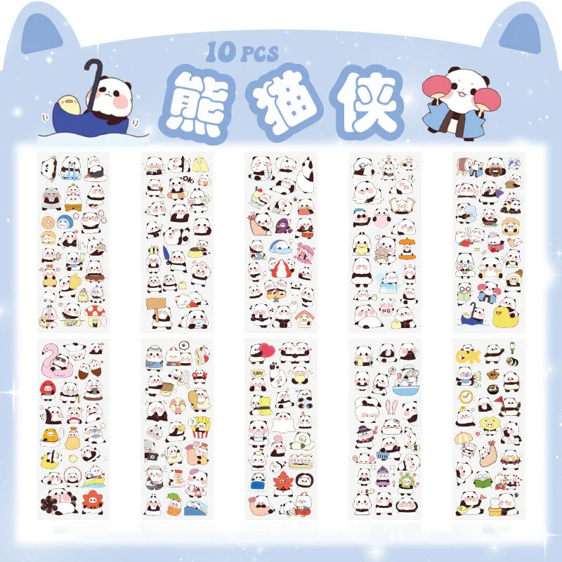 10pcs/Pack Cartoon Patterns Decorative Stickers