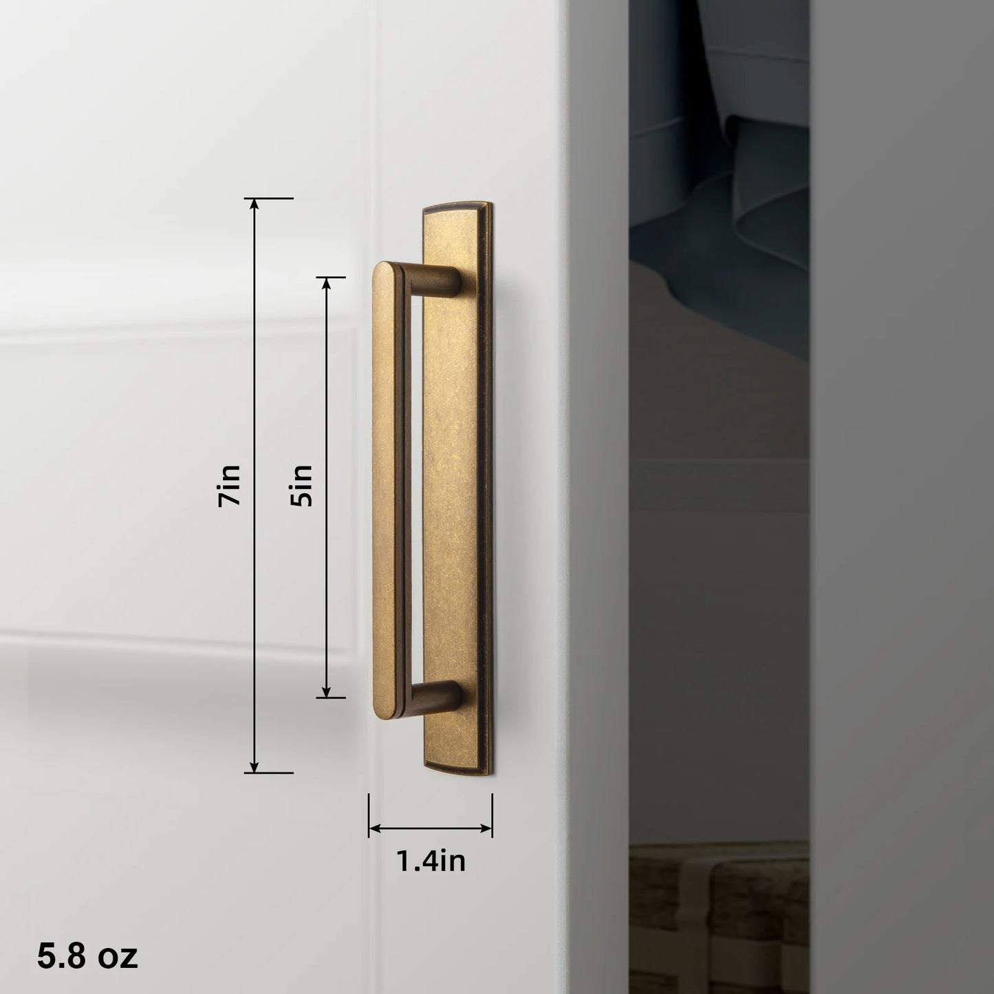Brass Handle with Backboard Vintage Cover Up