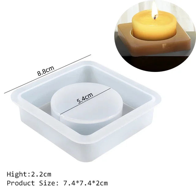 3D Lotus Candle Holder Silicone Mold for DIY Wax, Clay Epoxy Resin Craft