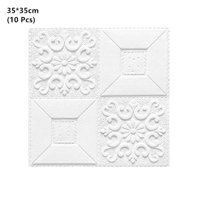 3D Brick Wall Stickers, Self-Adhesive Waterproof Stone