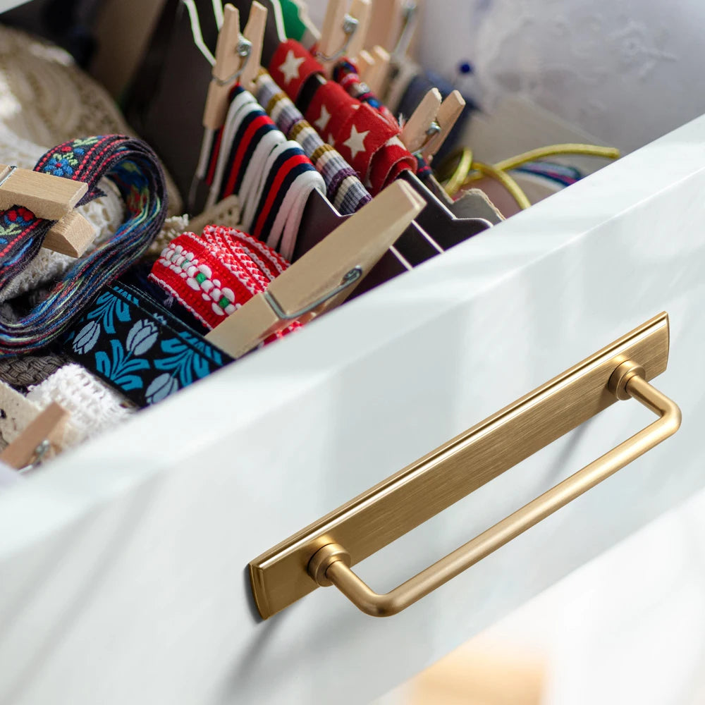 Brass Handle with Backboard Vintage Cover Up