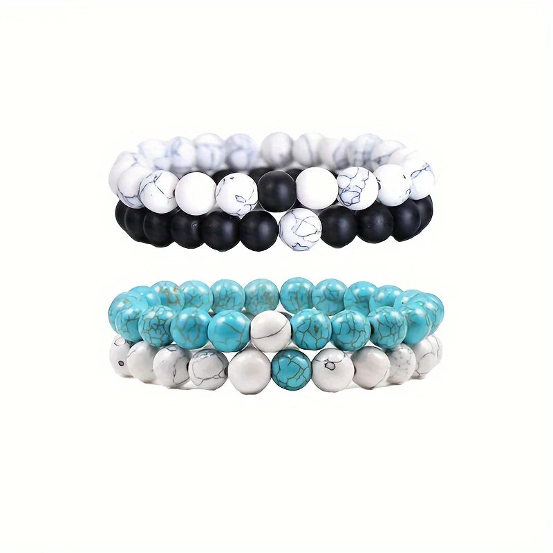 4Pcs Natural Stone Bracelet Lover Bracelets