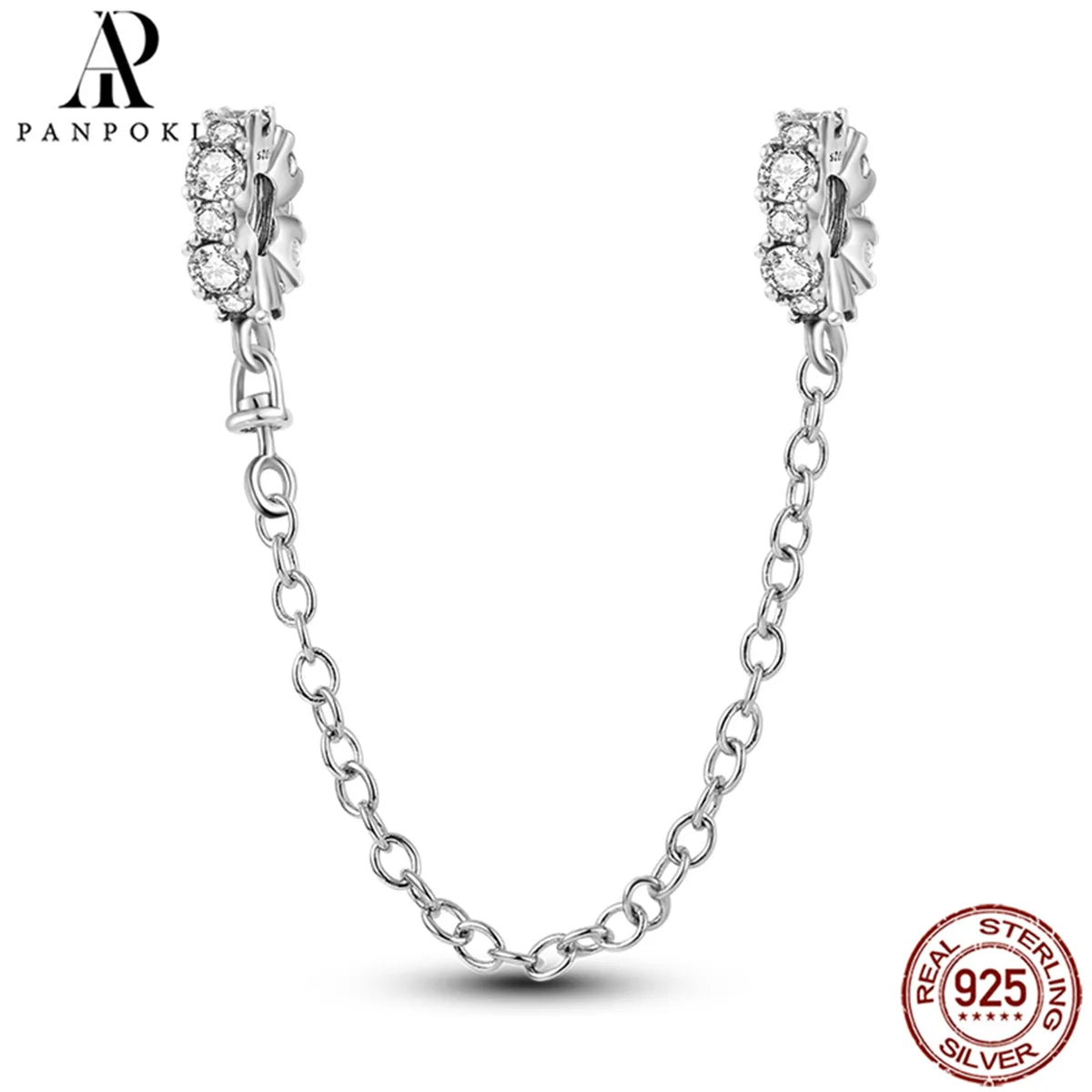 925 Sterling Safety Chain  Fit Pandora Bracelets