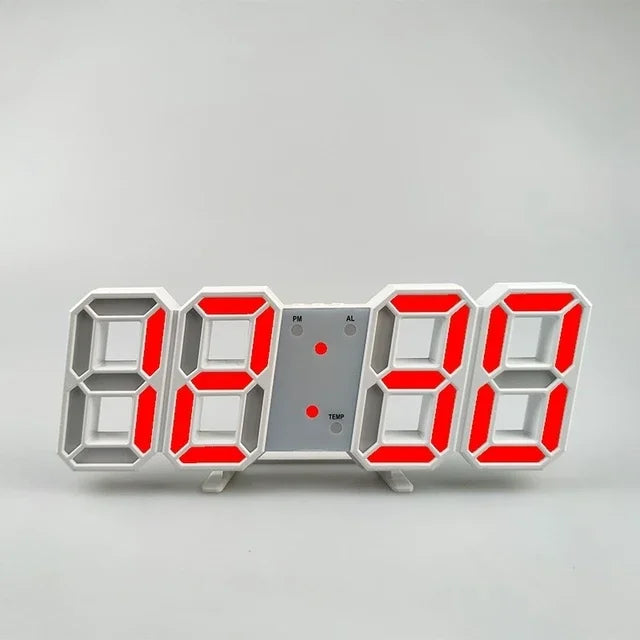 LED Digital Wall Clock/Alarm Clock 3 levels Brightness