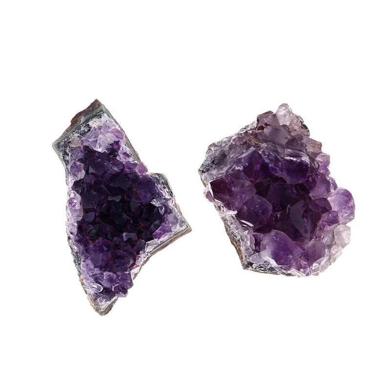 Natural Raw Purple Brazilian Amethyst Quartz Crystal Cluster