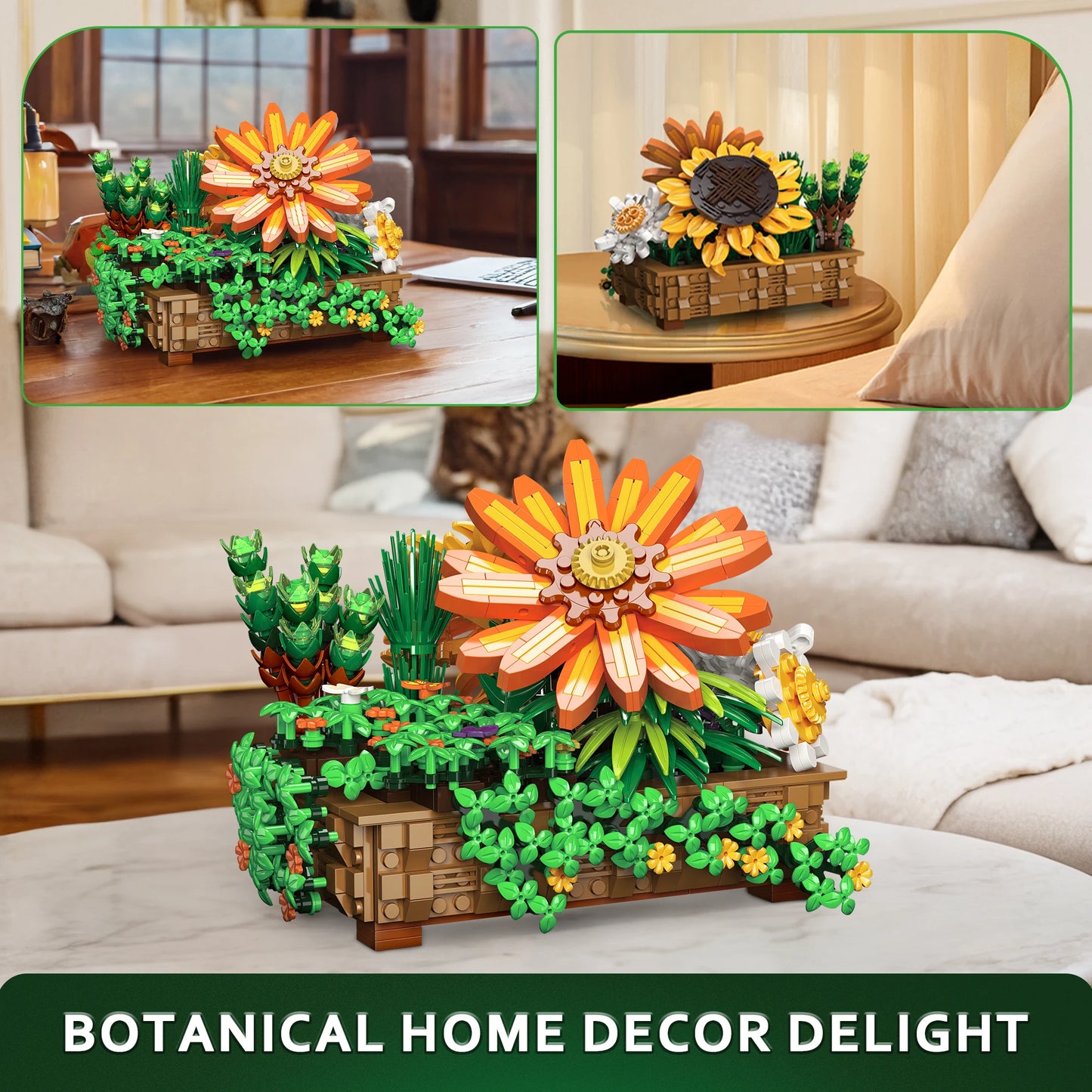 Flower Botanical Bonsai Building Set - 924pcs, Adults and Kids