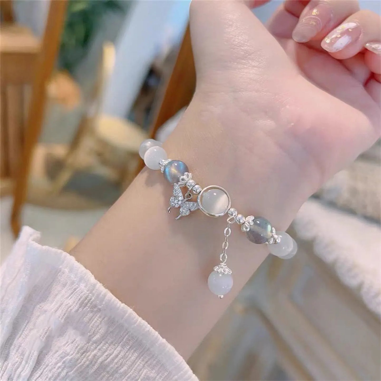 Ladies Imitation Opal Natural Crystal Bracelet