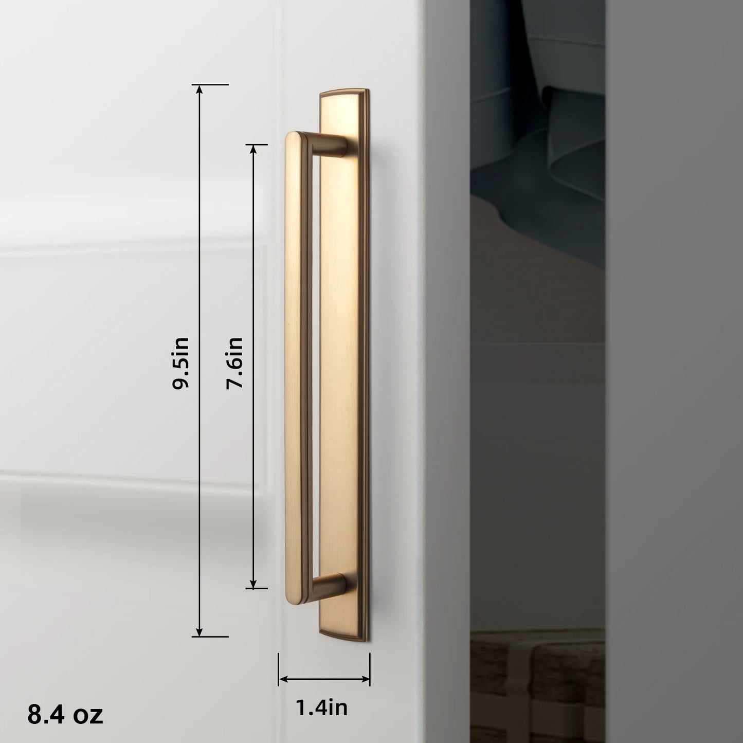 Brass Handle with Backboard Vintage Cover Up
