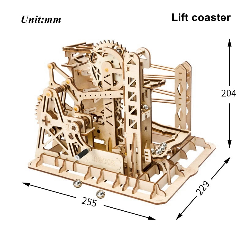 Marble Run Set 5 Kinds 3D Wooden Puzzle DIY