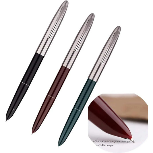 Fountain Pen, Fine Nib, Stainless Steel Cap