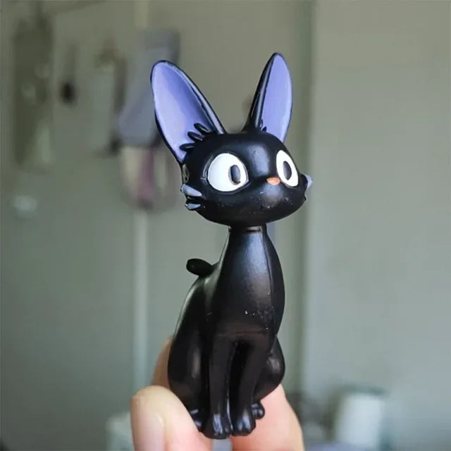 Cartoon Black/ White Cat Figurines Decoration