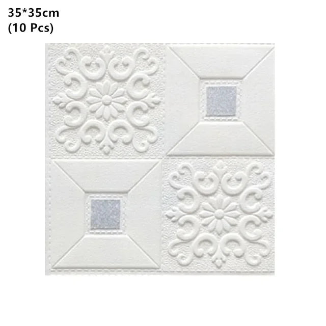 3D Brick Wall Stickers, Self-Adhesive Waterproof Stone