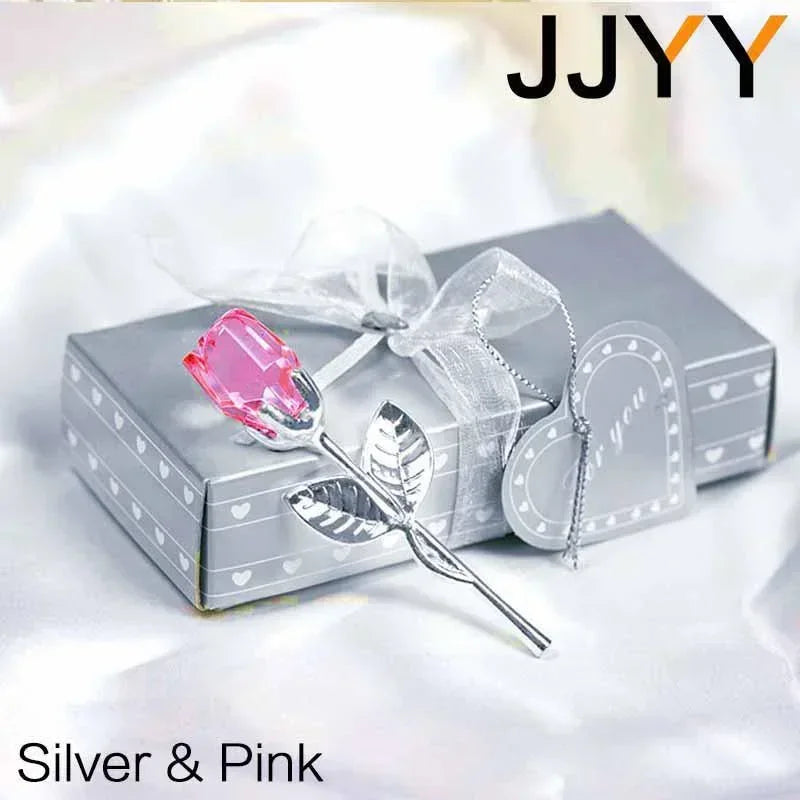 JJYY Glass Crystal Rose Valentine's Day Gift