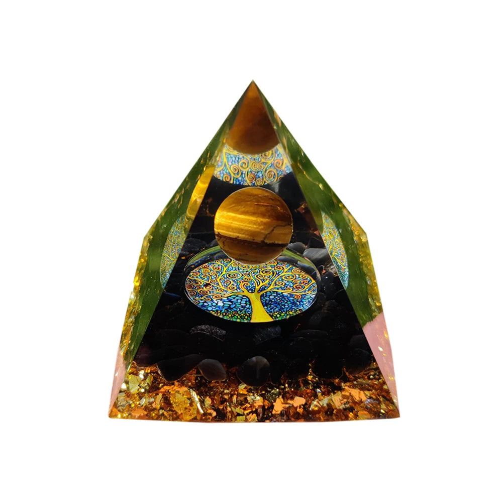 Energy Healing Stone Crystal Orgonite Energy Pyramid