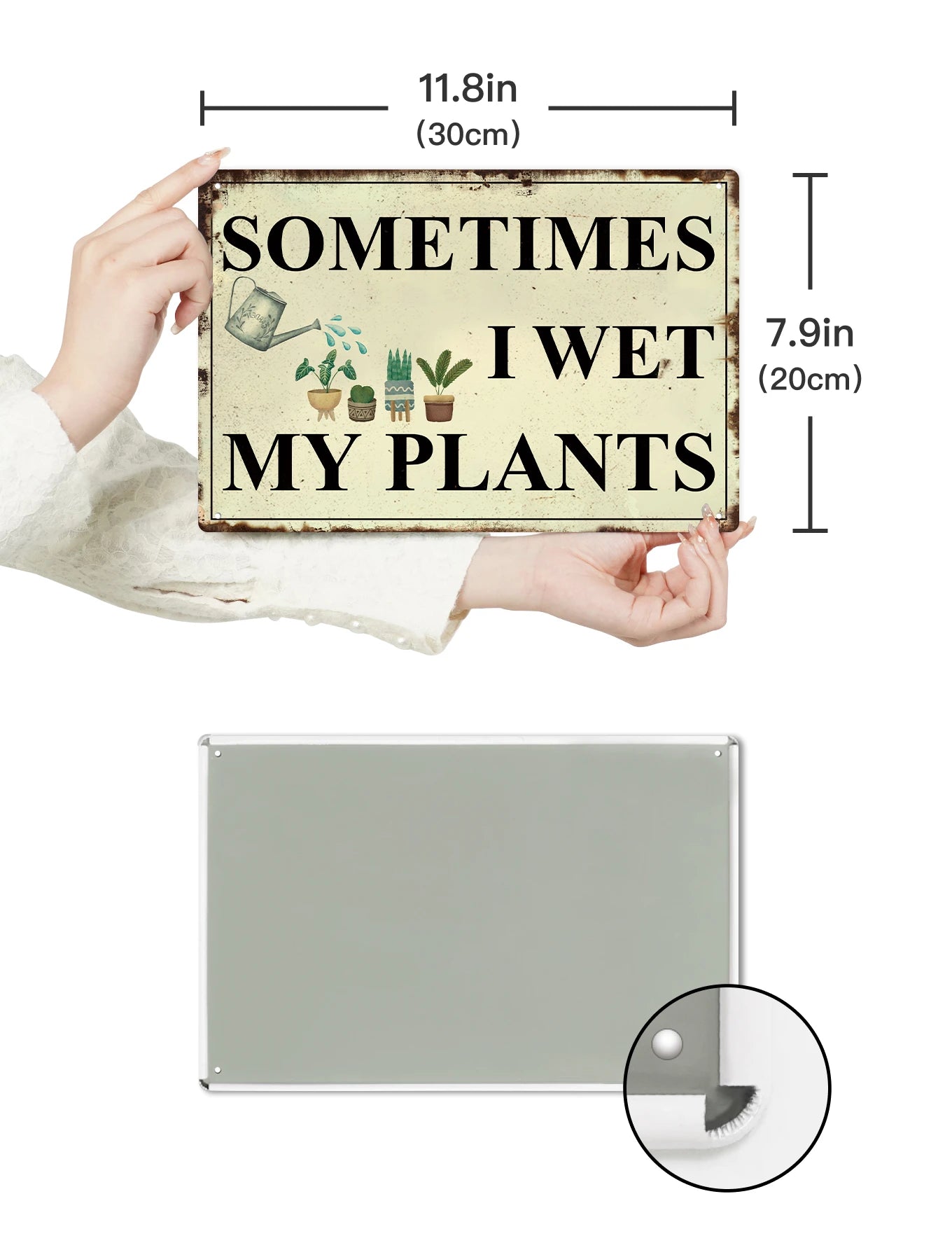 Putuo Decor Metal Sign, Funny Plaque Gardening Poster