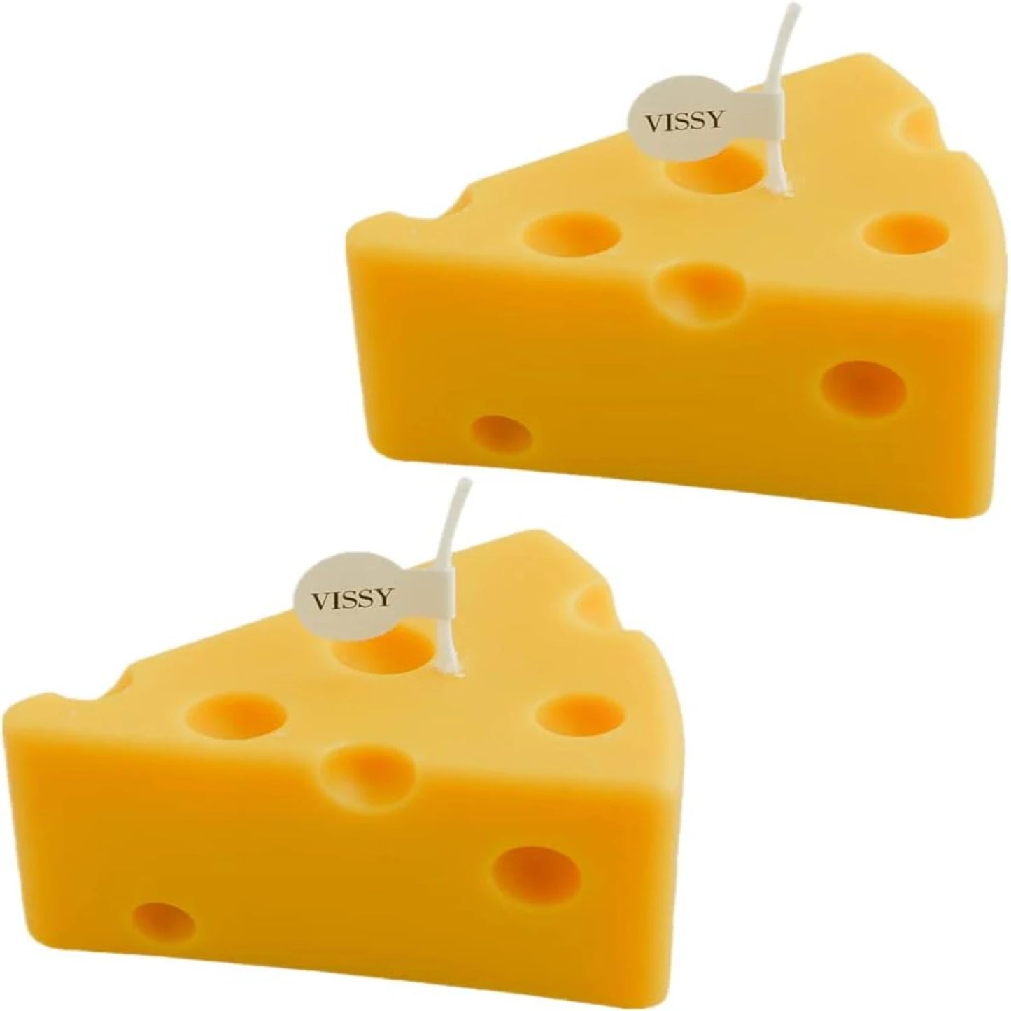 2-Pack Cheese Shaped Scented Soy Wax Candle