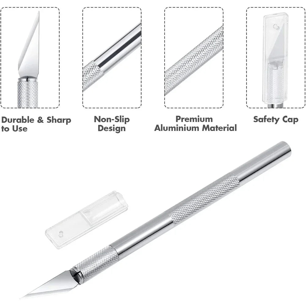 STONEGO Paper Cutter Pen Knife Scalpel Steel Blades