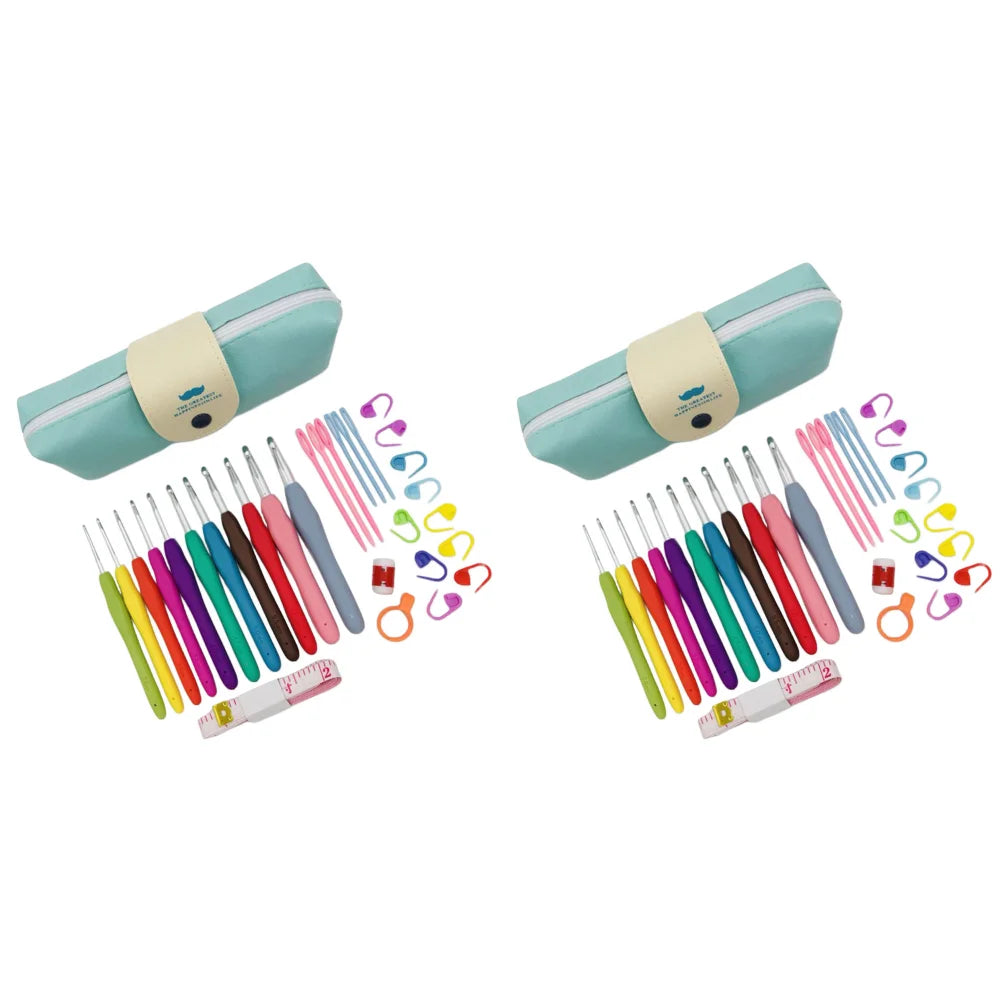 Colorful Aluminum Crochet Hooks Kit with Storage Bag