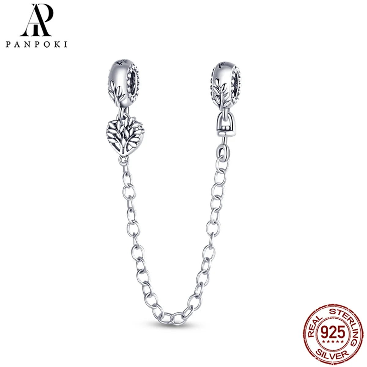 925 Sterling Safety Chain  Fit Pandora Bracelets