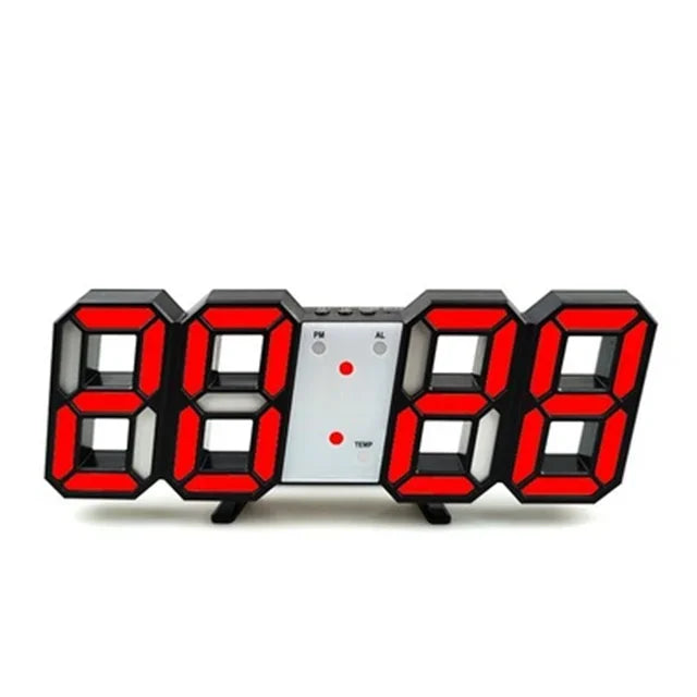 LED Digital Wall Clock/Alarm Clock 3 levels Brightness