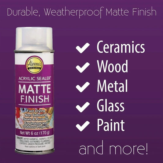 Clear Acrylic Matte Spray, Sealer, Fast Drying