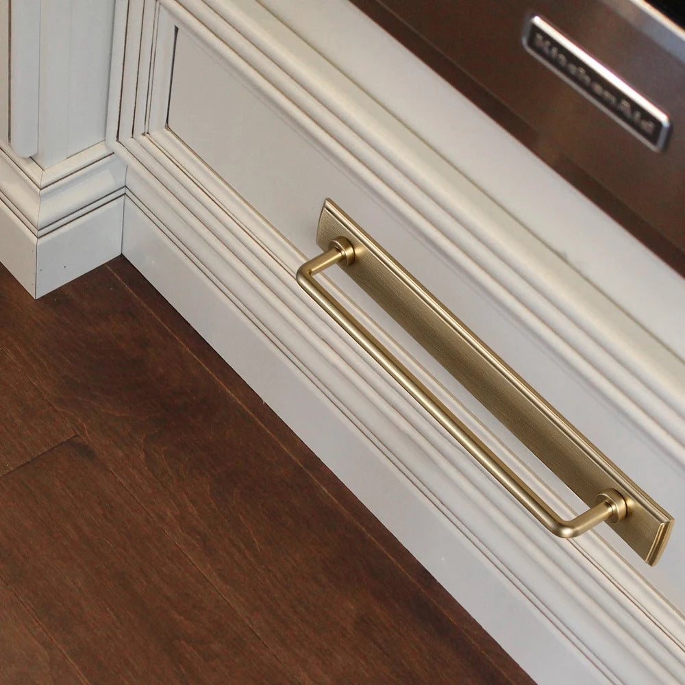 Brass Handle with Backboard Vintage Cover Up