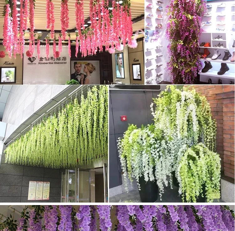 Artificial Wisteria Hanging Garland,  String Flower, Wedding Party