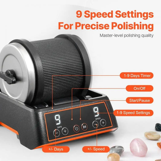 Rock Tumbler Kit with Grits for Stone Polishing