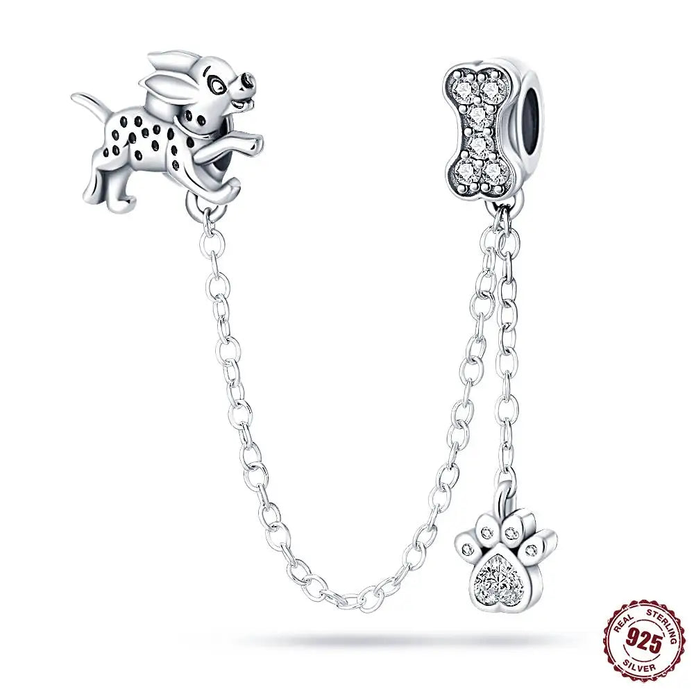 925 Sterling Safety Chain  Fit Pandora Bracelets