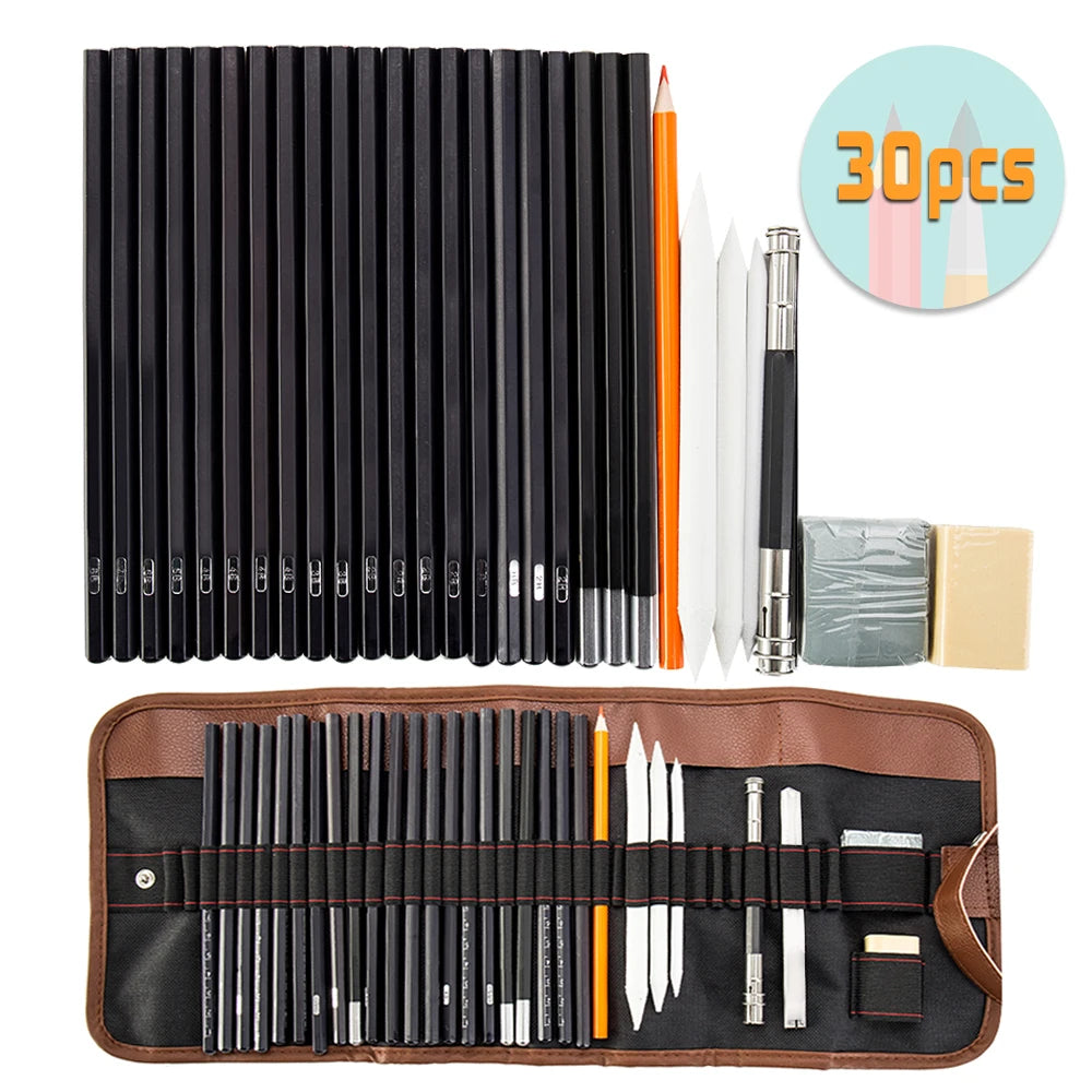 Sketch Pencil Set, Charcoal Drawing, Sketching Kit