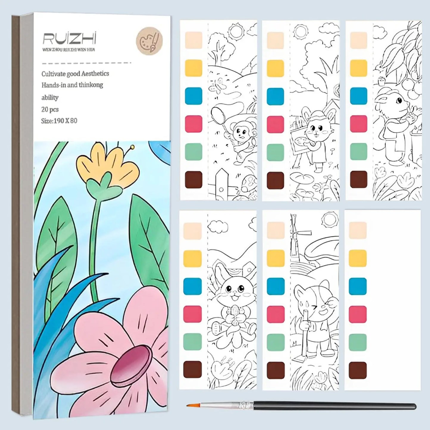 Paint with Water Books for Kids Ages 4-8, Watercolor Coloring Book