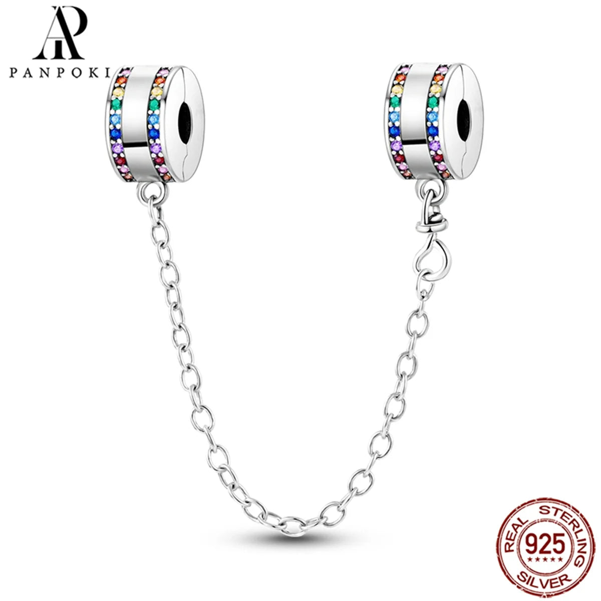 925 Sterling Safety Chain  Fit Pandora Bracelets