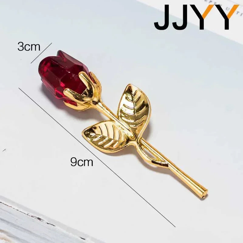 JJYY Glass Crystal Rose Valentine's Day Gift