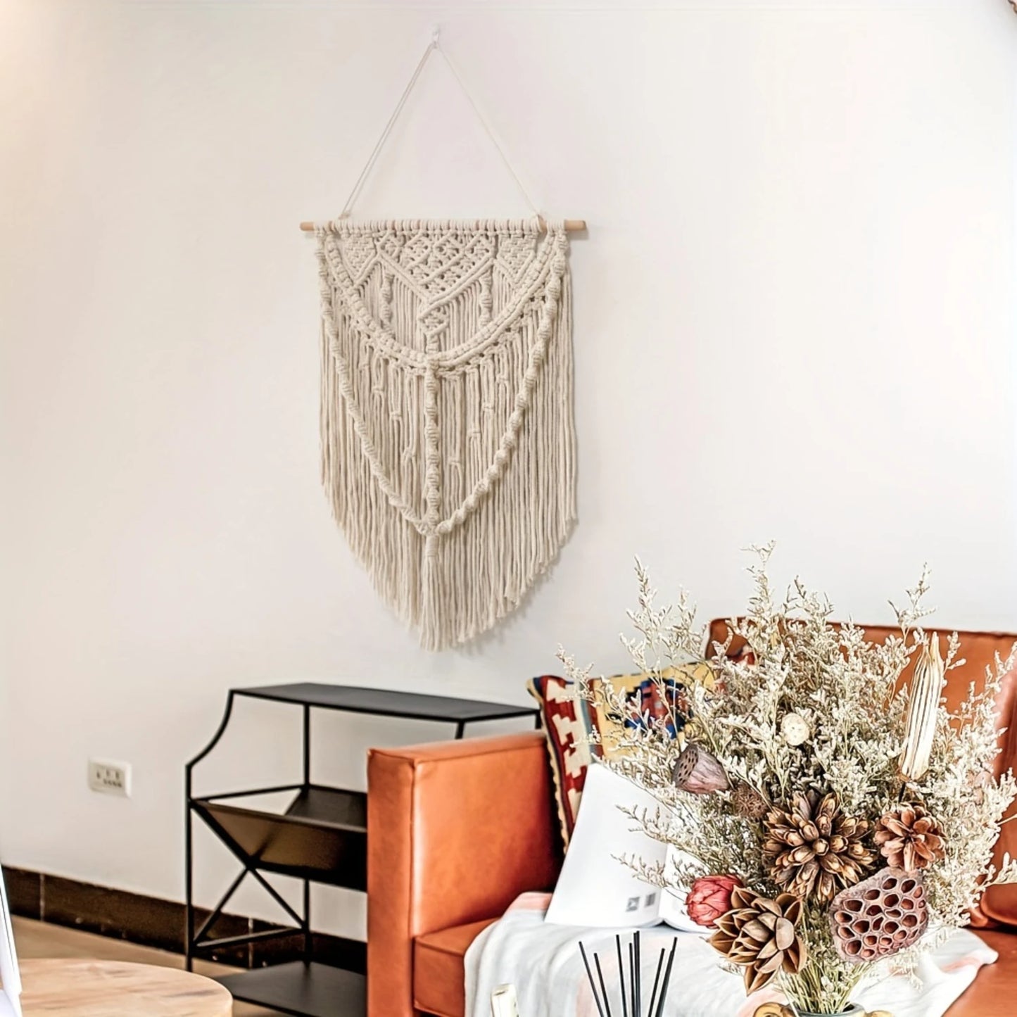 Handmade Woven Tapestry, Bohemian Macrame