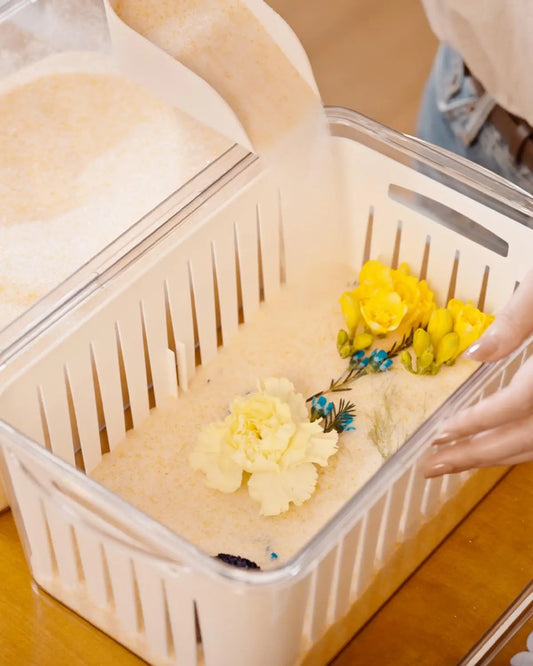 Silica Gel-Drying Container, One Step-Dried Flowers