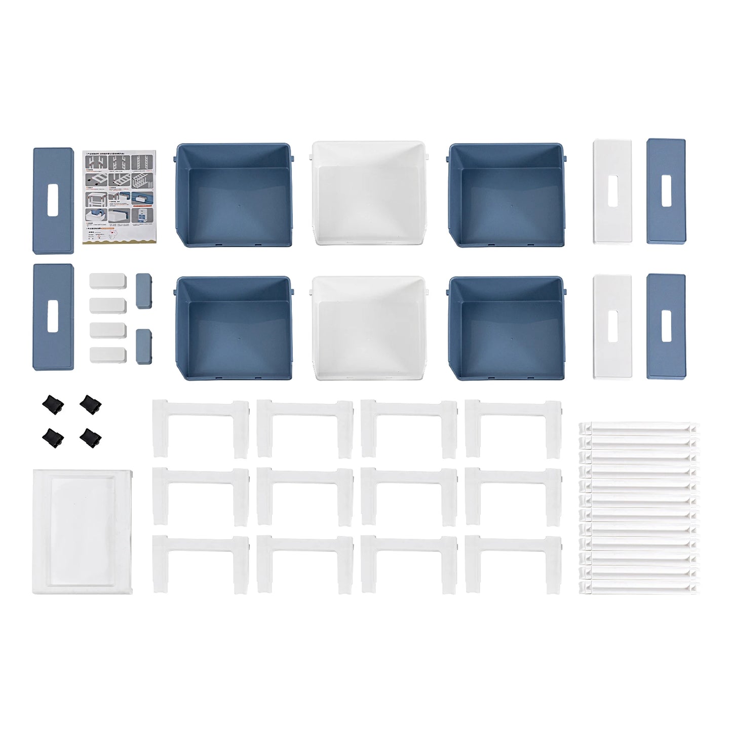 Plastic 6 Drawer Organizer w/Rollers