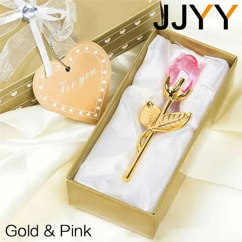 JJYY Glass Crystal Rose Valentine's Day Gift