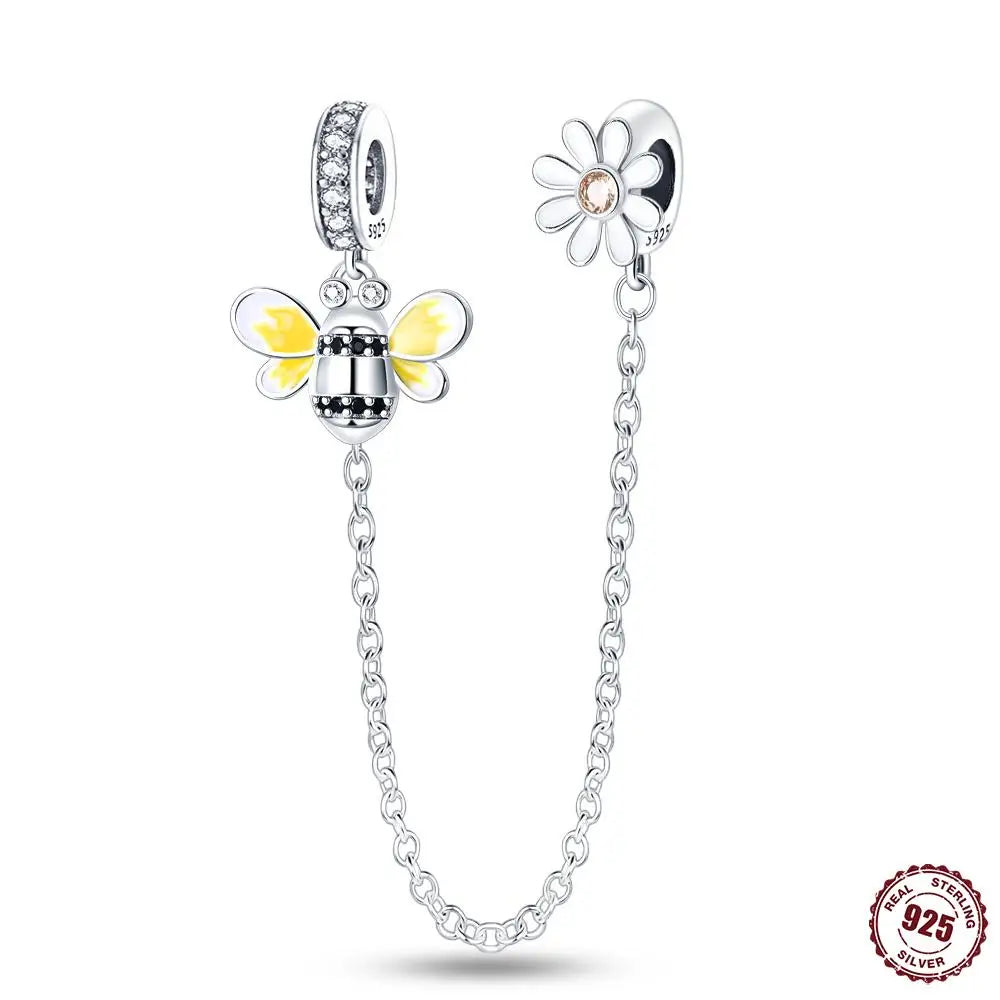 925 Sterling Safety Chain  Fit Pandora Bracelets