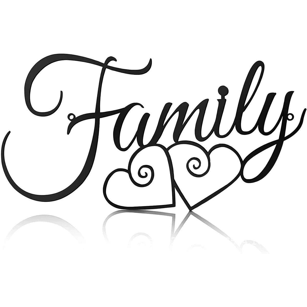 Metal Family Wall Sign, Art,  Decorative Wall Sign