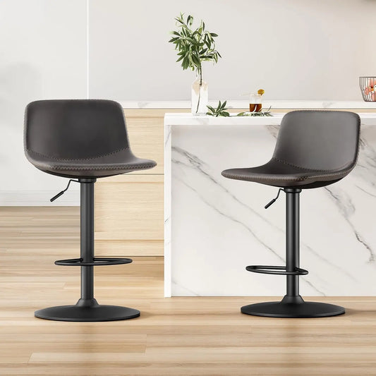 Adjustable Bar Stools Set of 2, Mid Century Modern