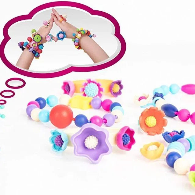 Jewelry DIY Set Beaded Toy Necklace, Bracelet, Ring,