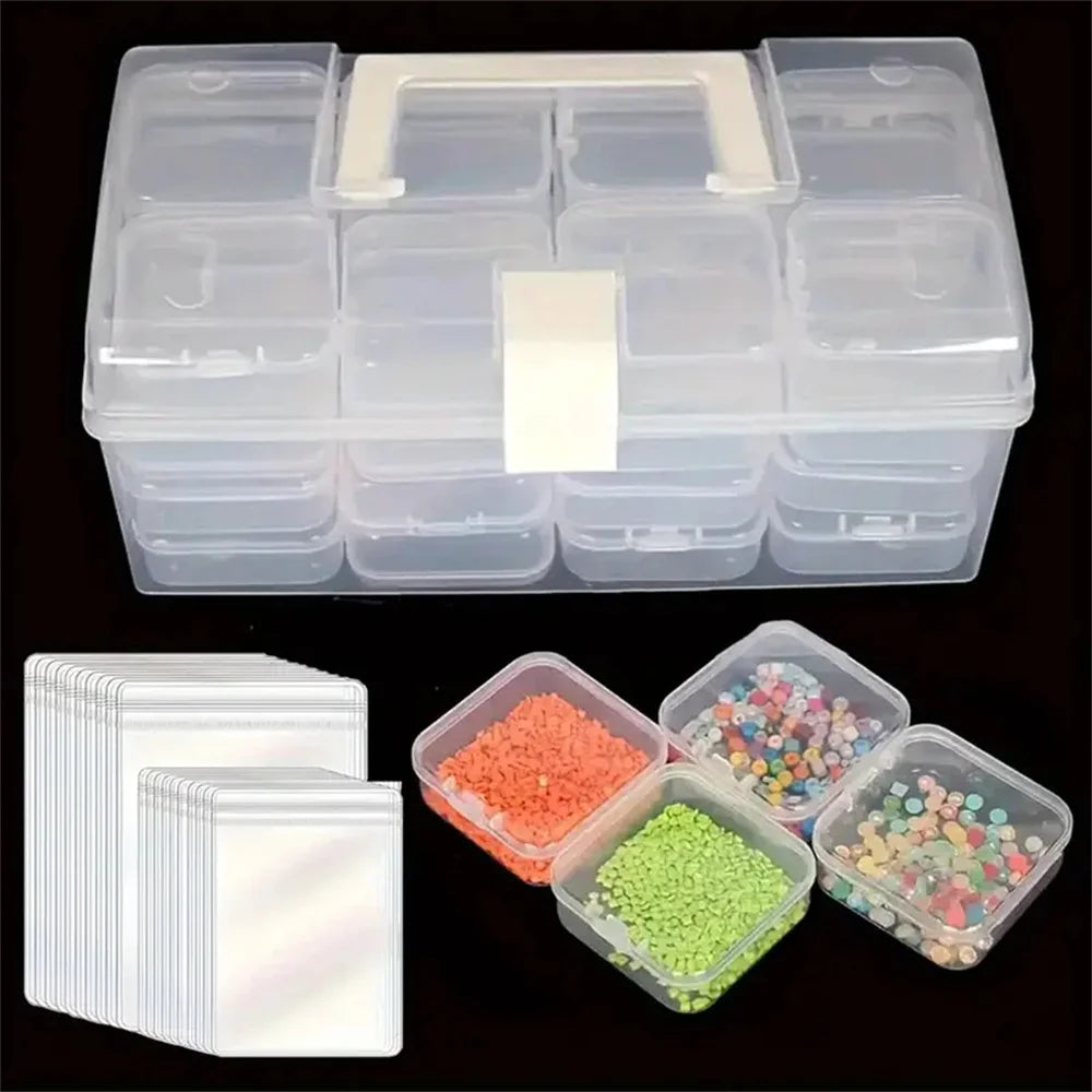 32 Grids Transparent Plastic Multifunctional Storage Box