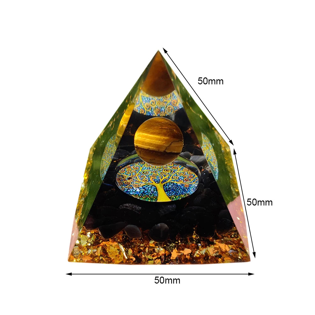 Energy Healing Stone Crystal Orgonite Energy Pyramid