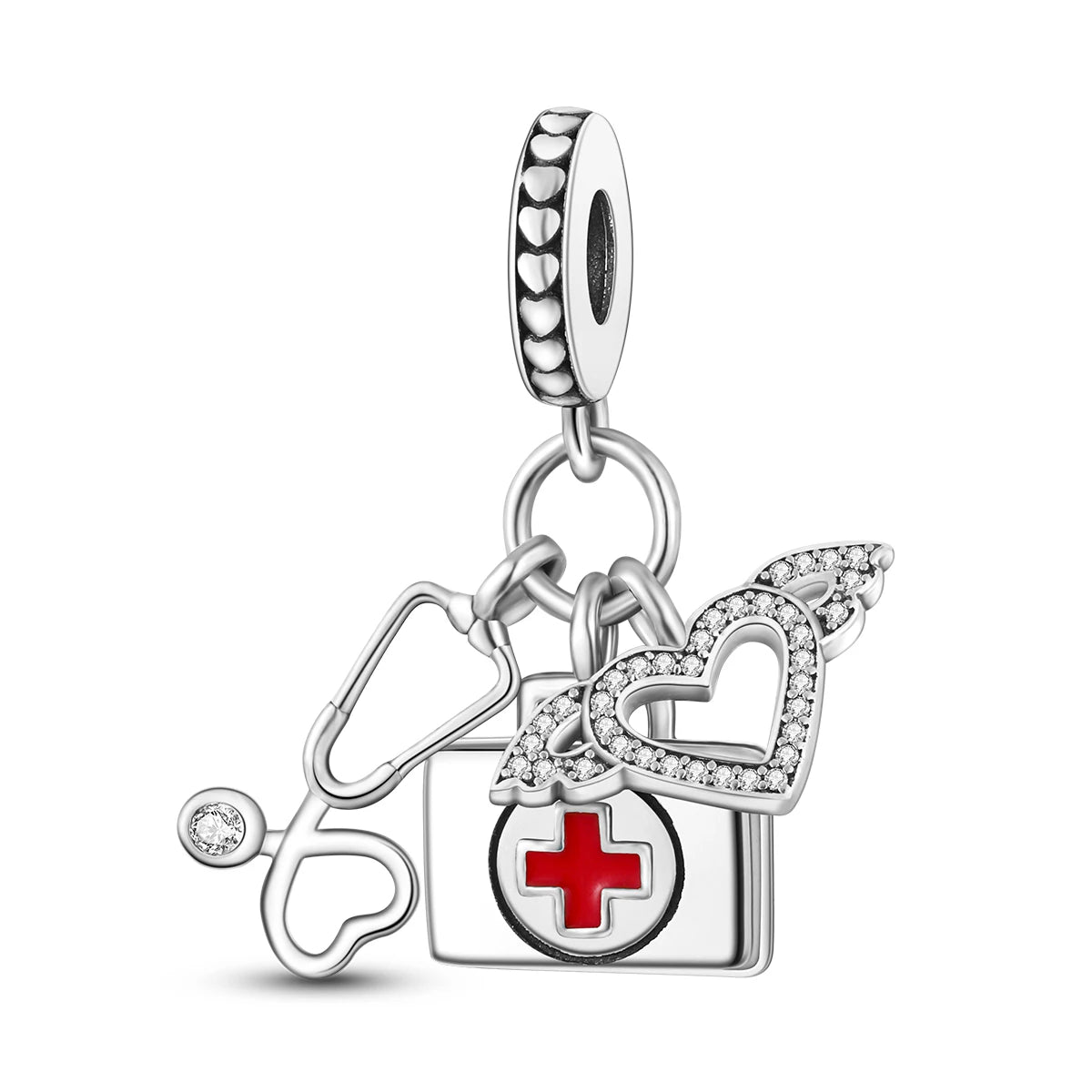 925 Sterling Silver First-aid Kit, Charms